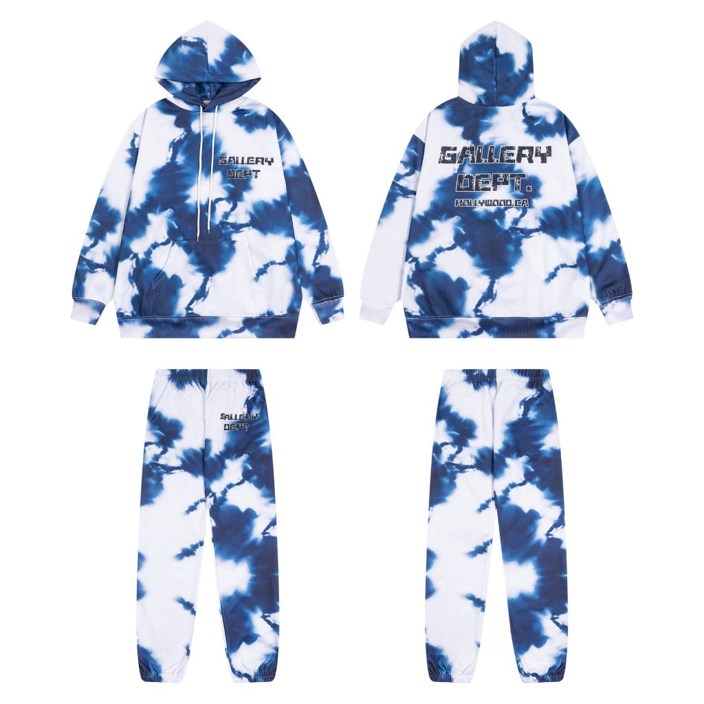 Gallery Dept letter hooded sweatshirt and pants set OKLU20261931
