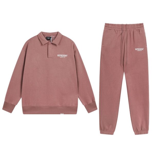 Represent Collar Hoodie Pink Set OKLU20261933