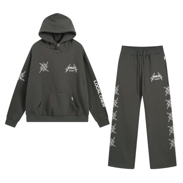Represent Angel Classic Letter Hoodie Dark Grey Set OKLU20261942