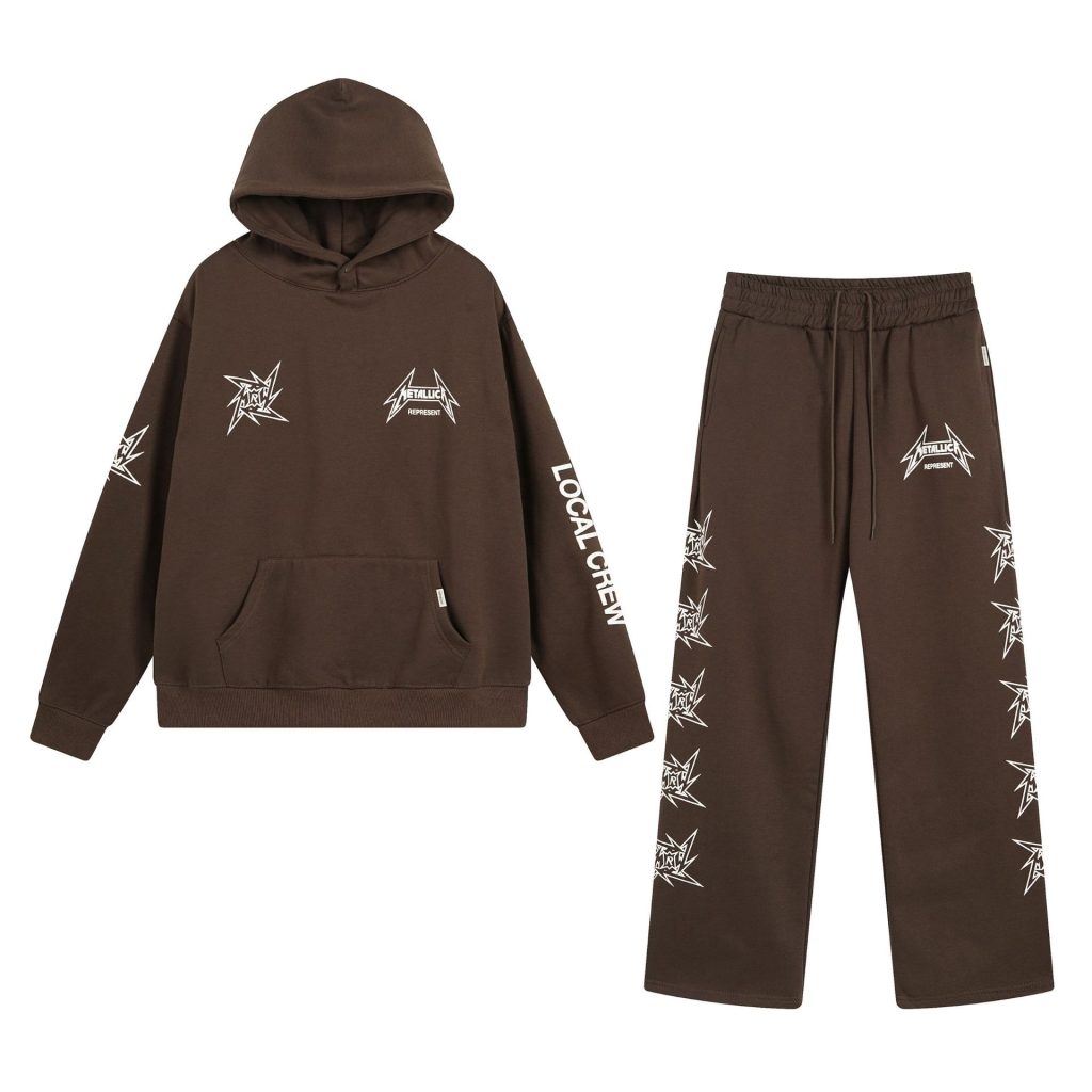 Represent Angel Classic Letter Hoodie Coffee Set OKLU20261943