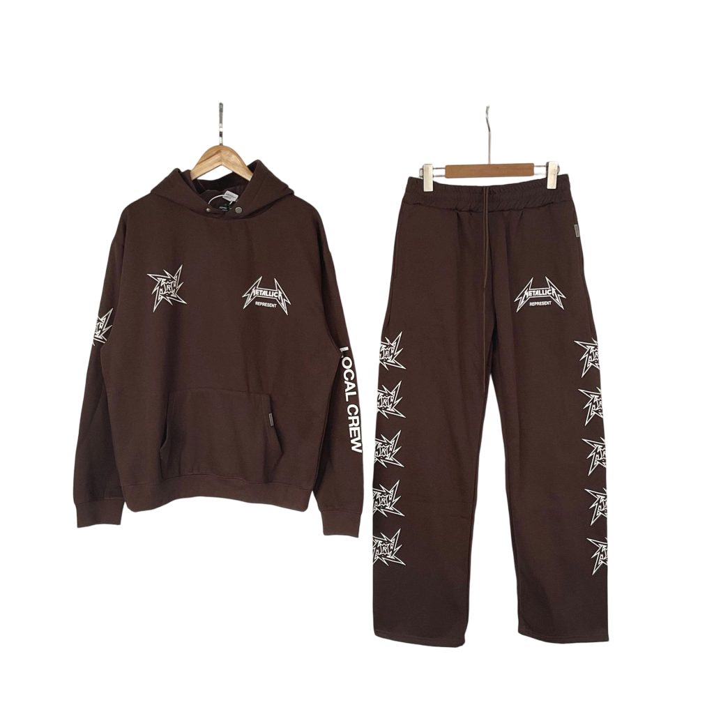 Represent Angel Classic Letter Hoodie Coffee Set OKLU20261943