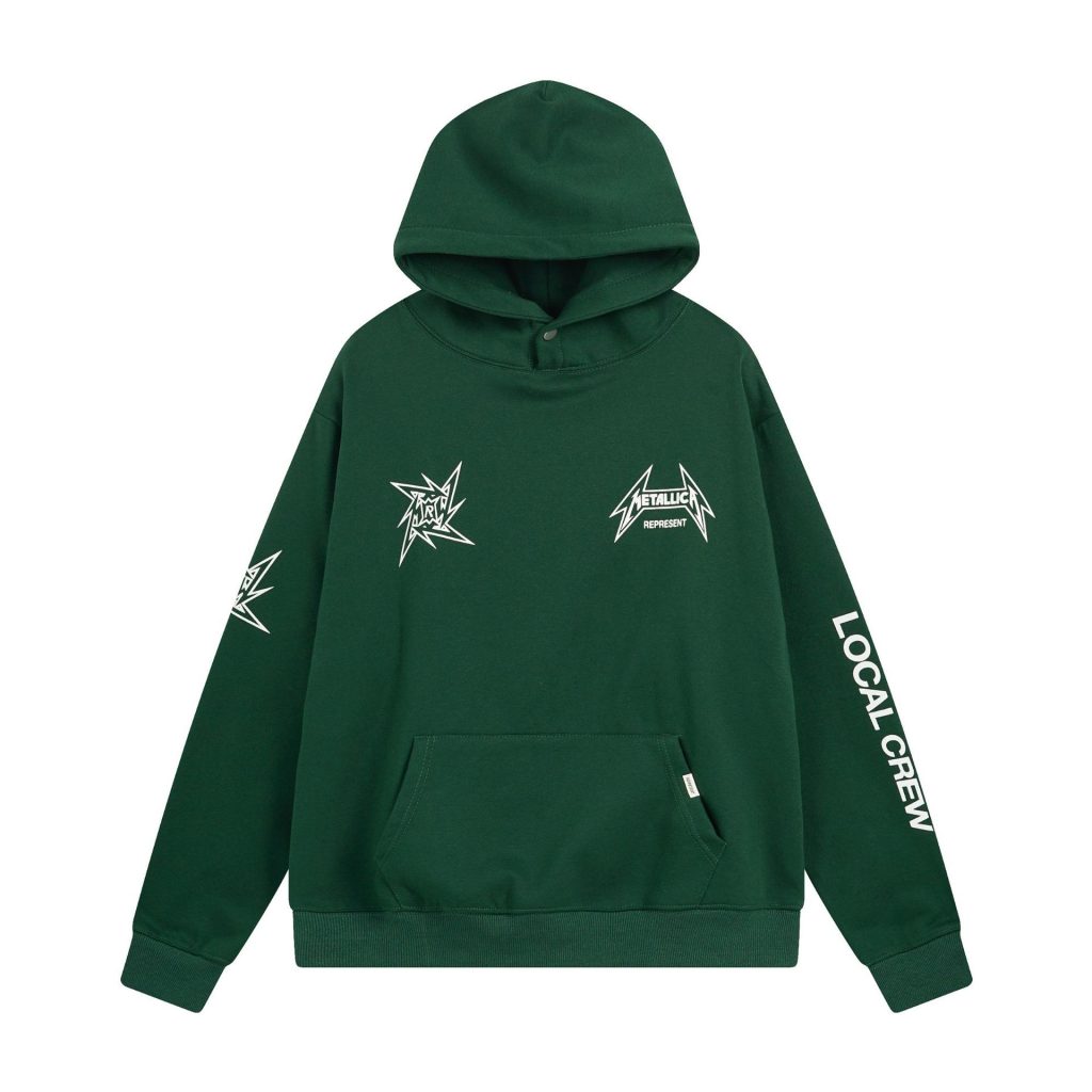 Represent Angel Classic Letter Hoodie dark green Set OKLU20261944