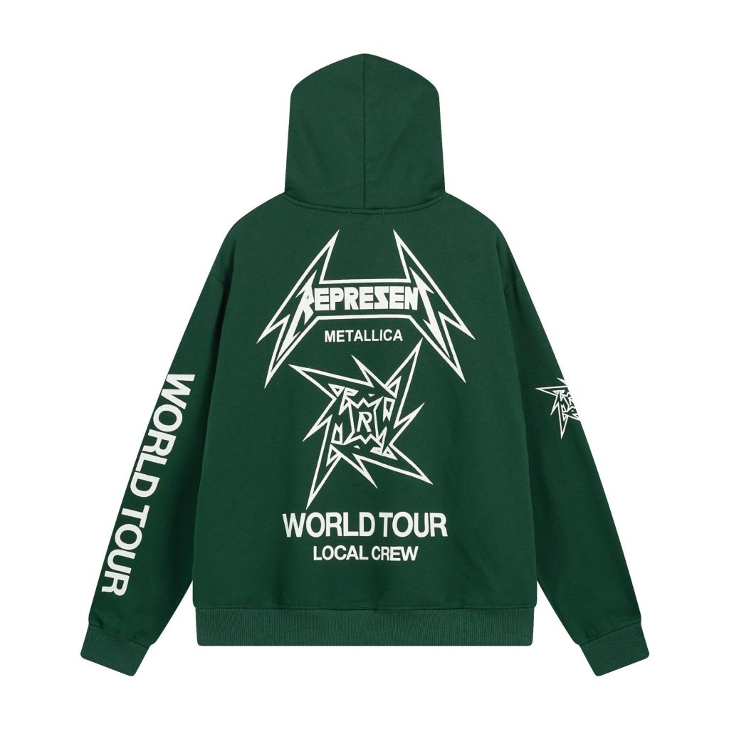Represent Angel Classic Letter Hoodie dark green Set OKLU20261944