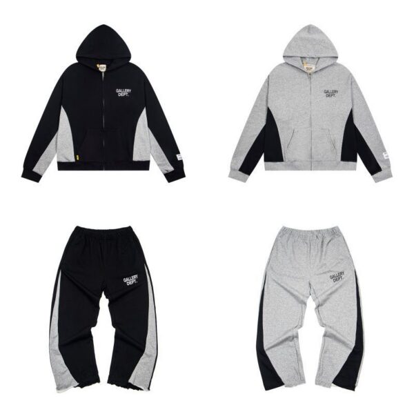 Gallery Depot American hooded sweatshirt and pants set Black/gray OKLU20261948