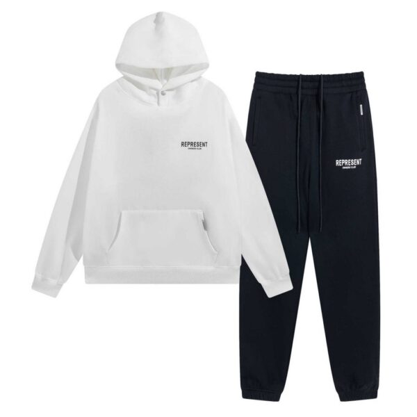 Represent casual loose hoodie White set OKLU20261950