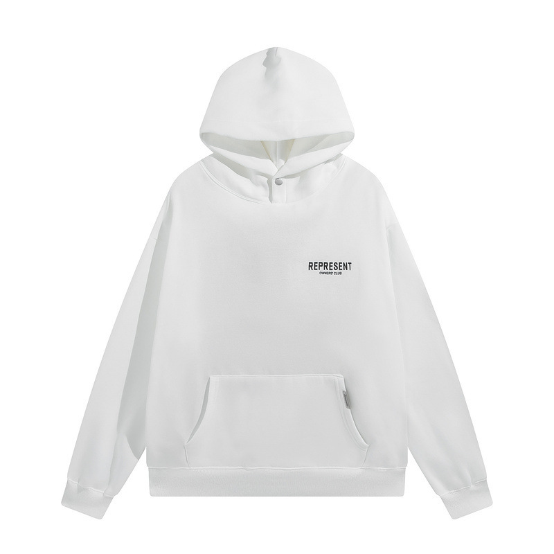 Represent casual loose hoodie White set OKLU20261950