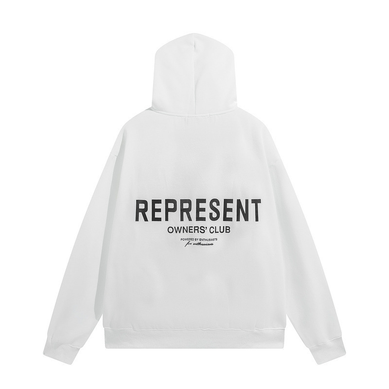 Represent casual loose hoodie White set OKLU20261950