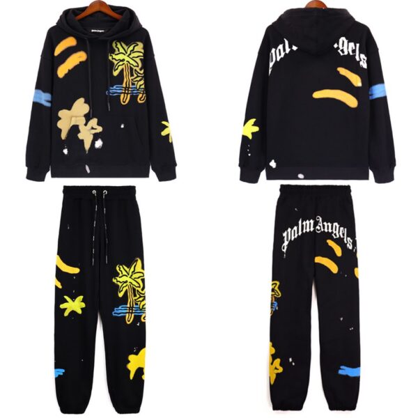 Palm Angels Hooded Hoodie Set Black OKLU20261952