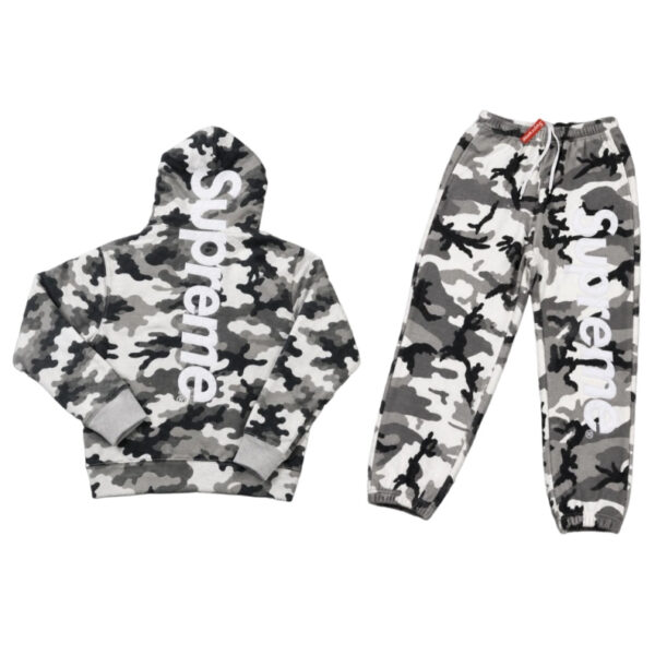 Supreme Hooded Sweatshirt Set Snow Camouflage OKLU20261956