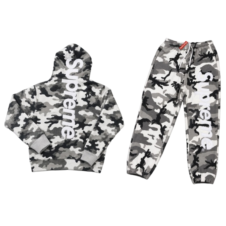Supreme Hooded Sweatshirt Set Snow Camouflage OKLU20261956