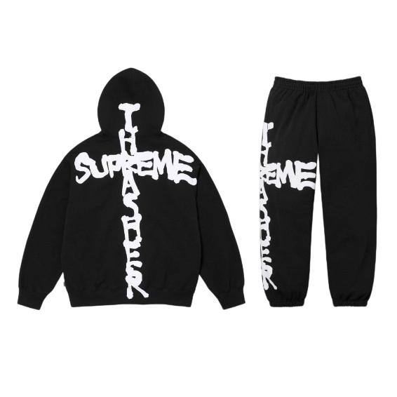 Supreme Hooded Sweatshirt Set Black OKLU20261960