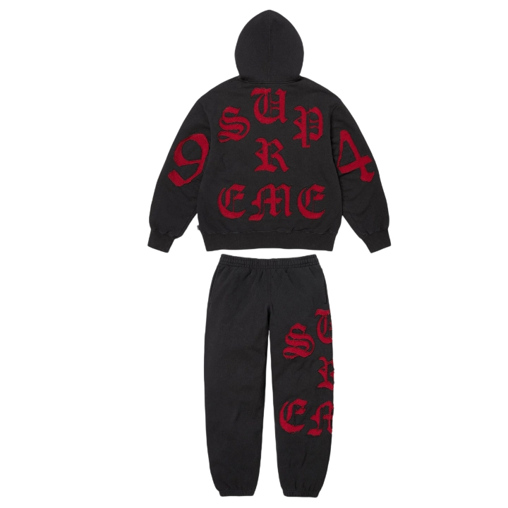 Supreme Classic Hooded Sweatshirt Set Black OKLU20261967