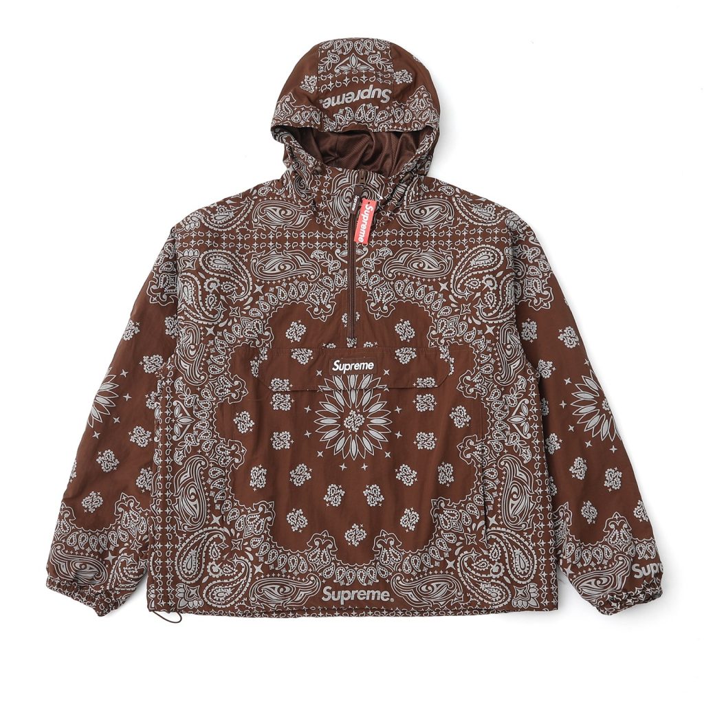 Supreme Co branded Half Zipper Hooded Jacket Set Brown OKLU20261972