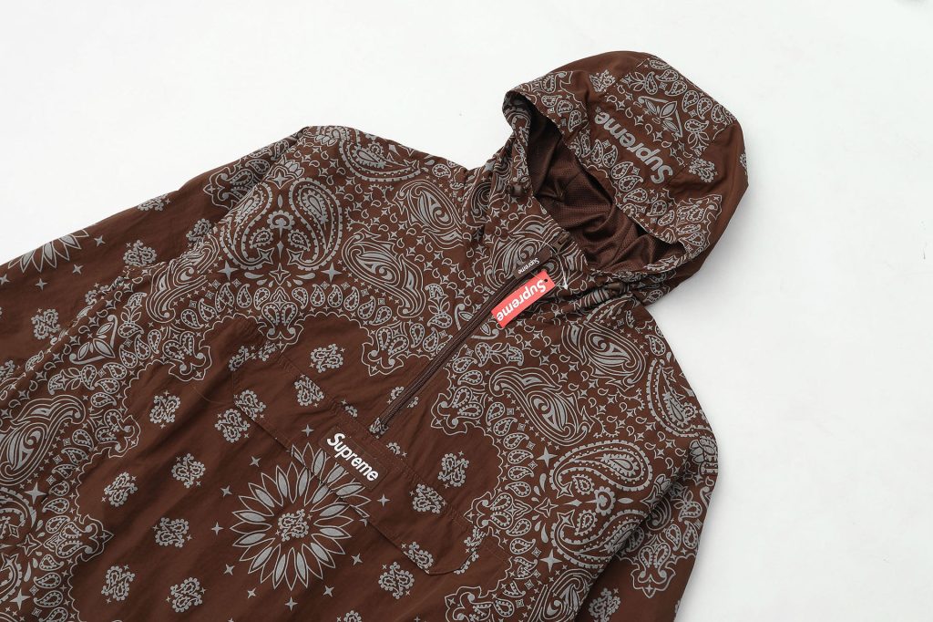 Supreme Co branded Half Zipper Hooded Jacket Set Brown OKLU20261972