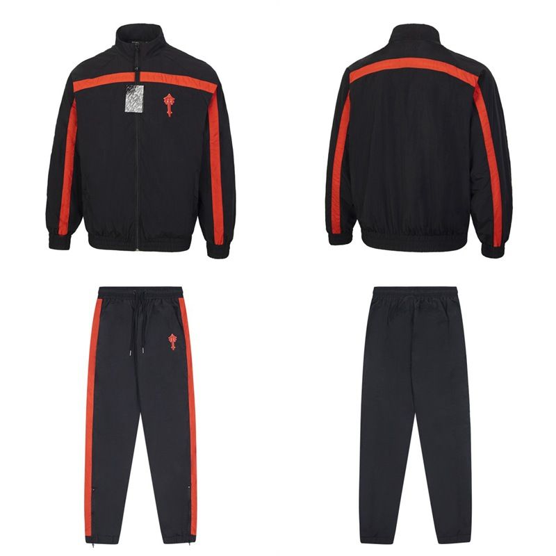 Trapstar Stand up Collar Splicing Sport Black Set OKLU20261978