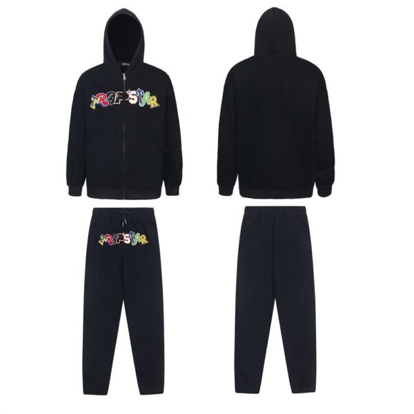 Trapstar hooded cardigan sweatshirt black set OKLU20261987