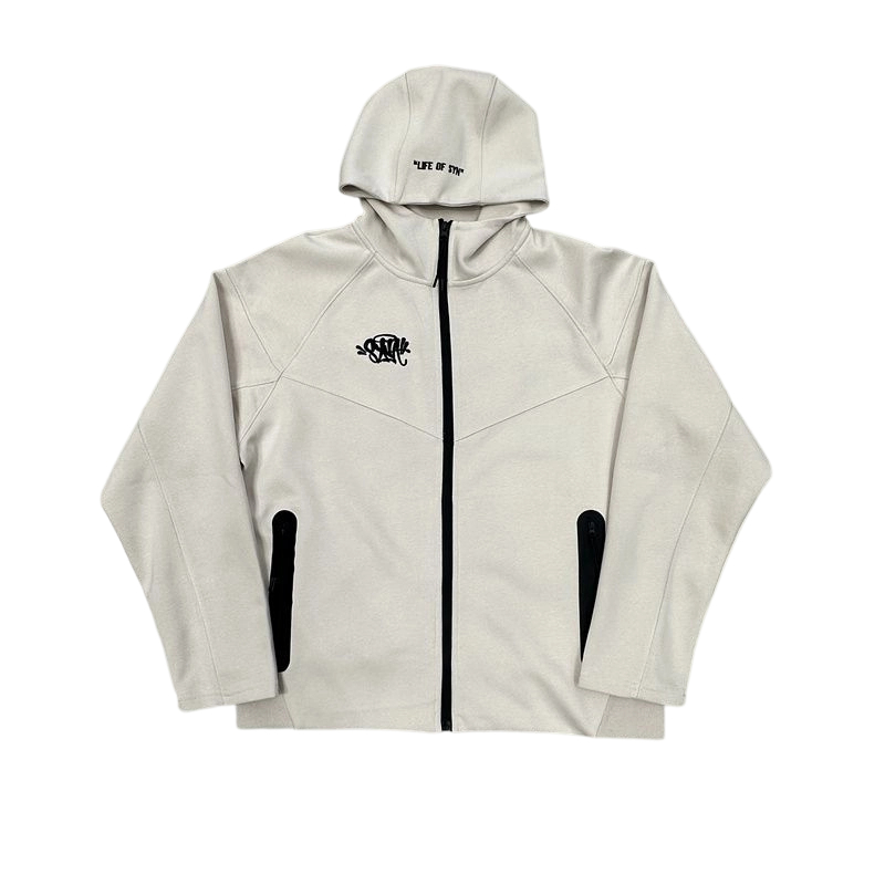 Syna Dill Splicing Color Contrasting Hooded Sports Apricot Set OKLU20261995