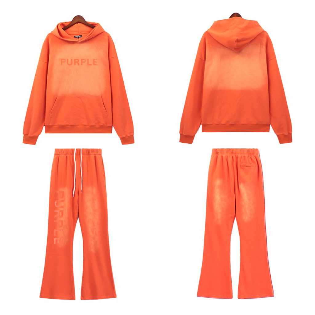 Purple Brand Classic Hoodie Orange Set OKLU20261996