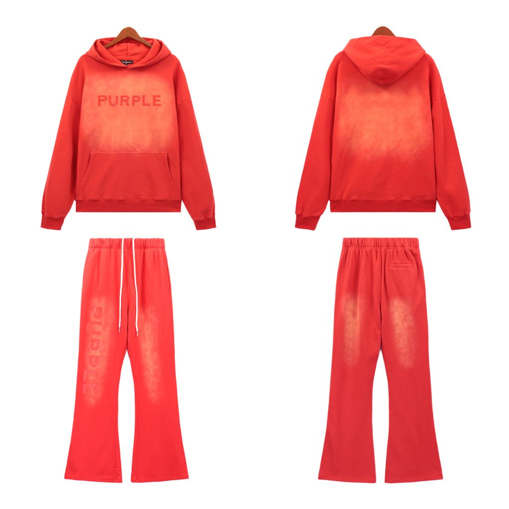 Purple Brand Classic Hoodie Red Set OKLU20261997