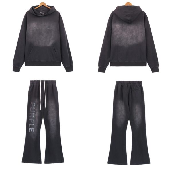 Purple Brand Classic Hoodie Black Set OKLU20261998