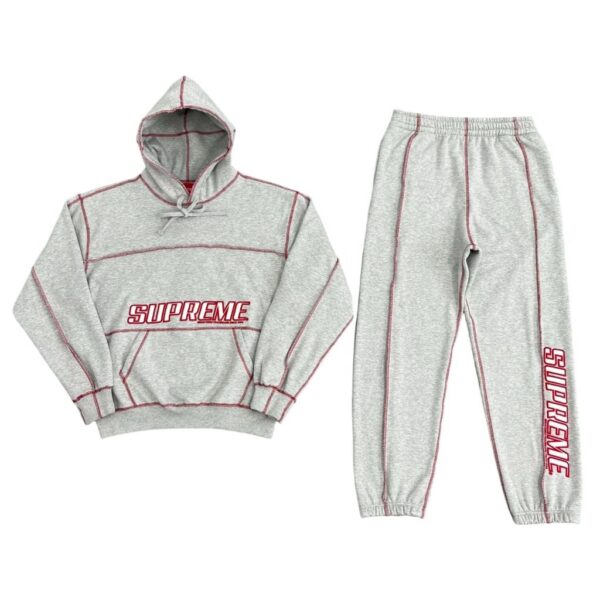 SUP hooded sweatshirt and sweatpants sport grey set OKLU20262007