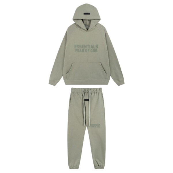 FOG hooded sweatshirt and sweatpants grey green set OKLU20262010