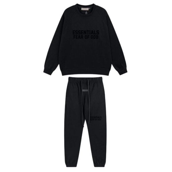 FOG round neck sweatshirt and pants black set OKLU20262015