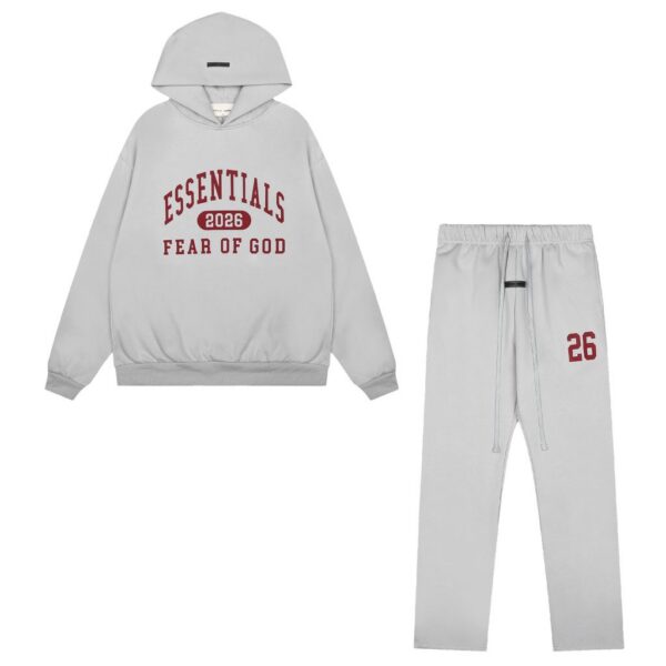 FOG round neck hoodie set in regular gray OKLU20262023