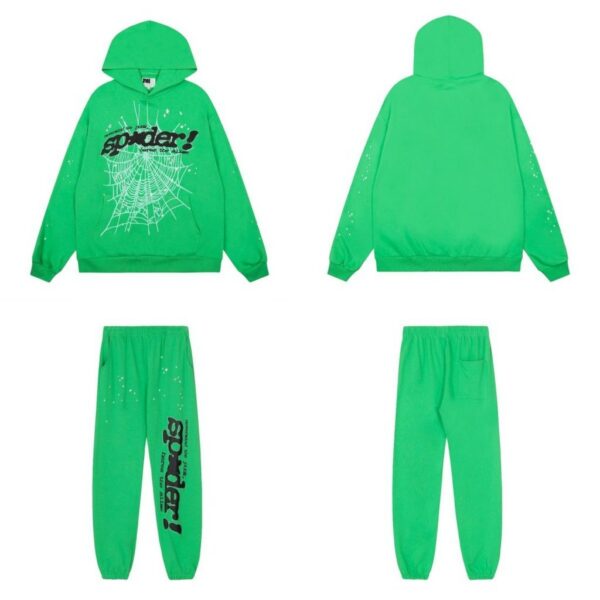 Sp5der Hoodie&Sweakant Set Green OKLU20262026