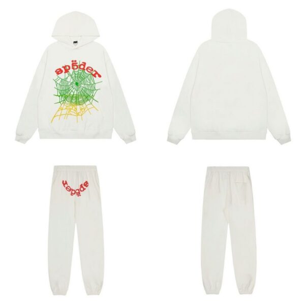 Sp5der Hoodie&Switpant Set Rice White OKLU20262027