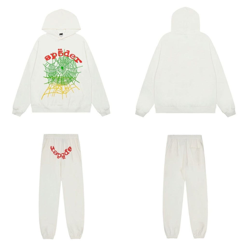Sp5der Hoodie&Switpant Set Rice White OKLU20262027
