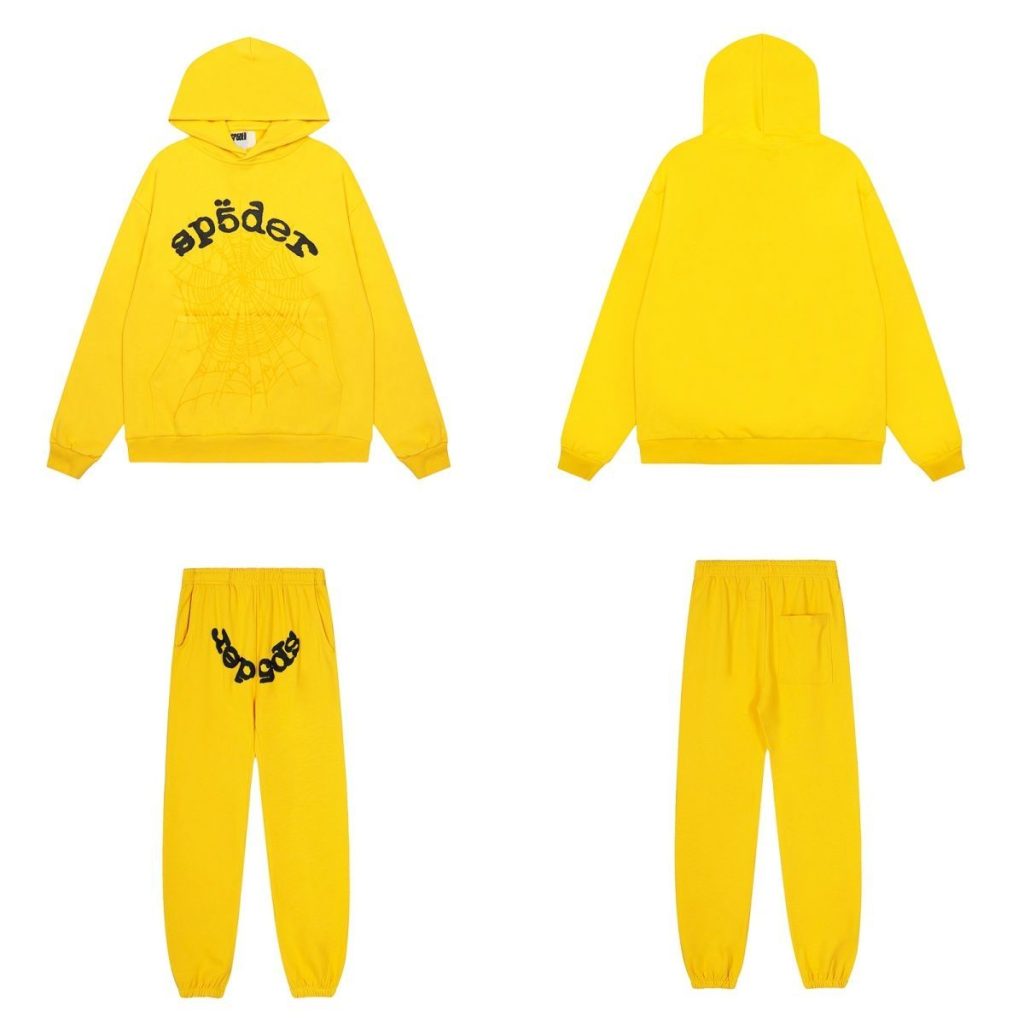 Sp5der Hoodie&Sweatpant Set Yellow OKLU20262028