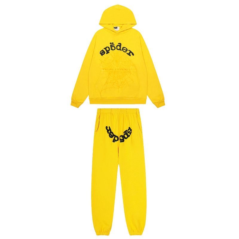 Sp5der Hoodie&Sweatpant Set Yellow OKLU20262028