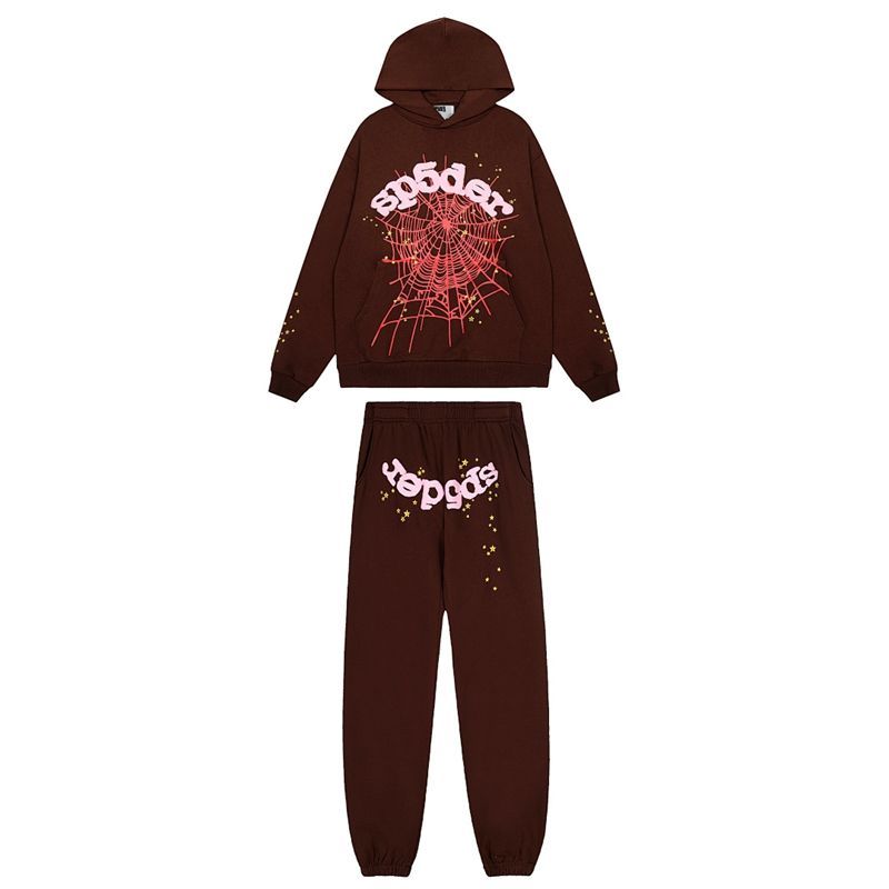 Sp5der Hoodie&Sweatpane Set Wine Red OKLU20262029