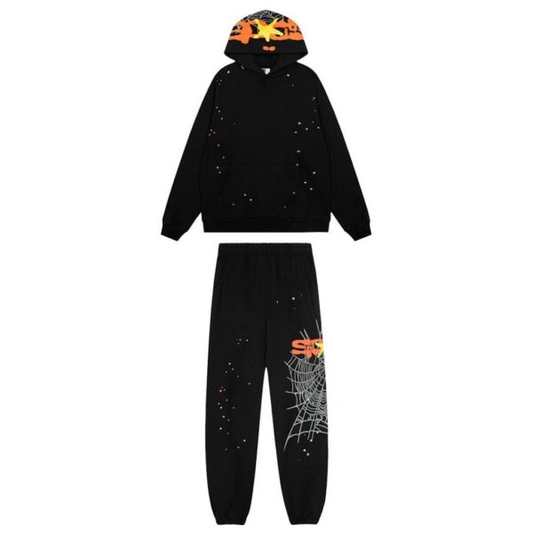 Sp5der Hoodie&Sweatpant Set Black OKLU20262033