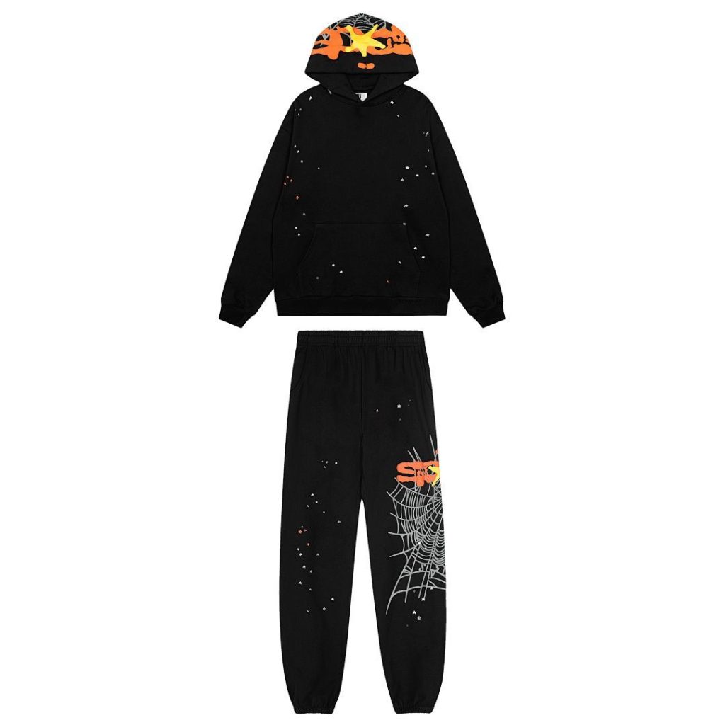 Sp5der Hoodie&Sweatpant Set Black OKLU20262033
