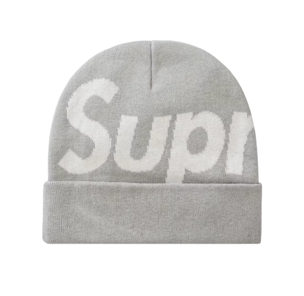 Supreme Big Logo Beanie Grey OKLU20262056