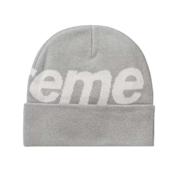 Supreme Big Logo Beanie Grey OKLU20262056
