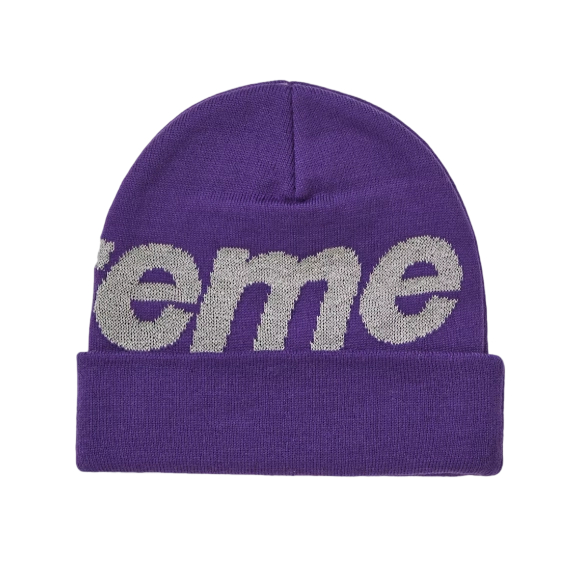 Supreme Big Logo Beanie (FW18) Bright Purple OKLU20262057