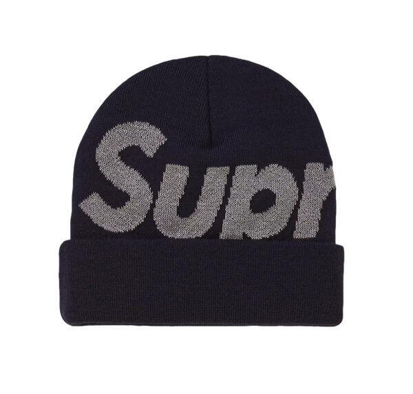 Supreme Big Logo Beanie (FW18) Navy OKLU20262059