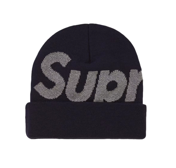 Supreme Big Logo Beanie (FW18) Navy OKLU20262059