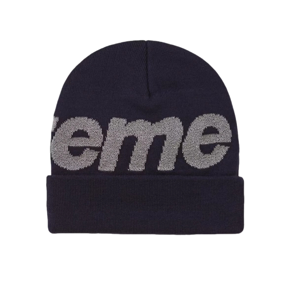 Supreme Big Logo Beanie (FW18) Navy OKLU20262059