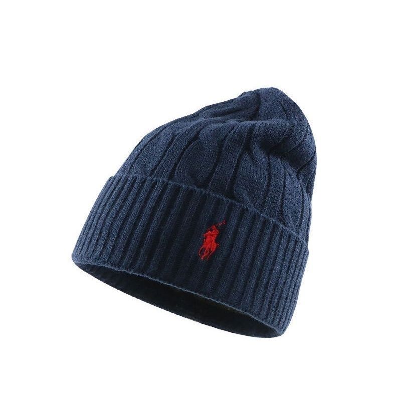 Polo Ralph Lauren Wool Beanie with navy blue and red logo OKLU20262078