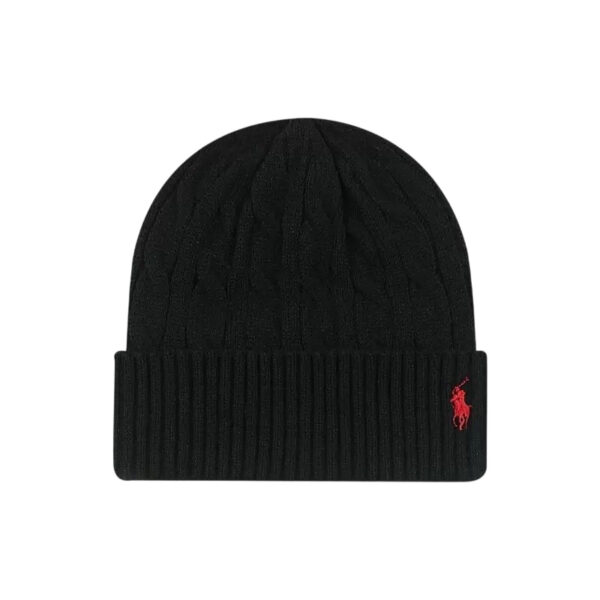 Polo Ralph Lauren Wool Beanie Black Red Label OKLU20262079