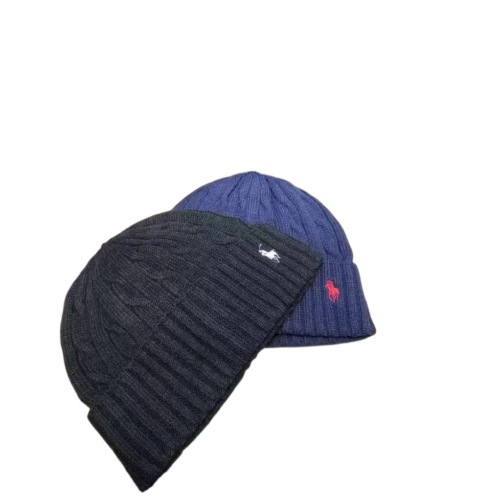 Polo Ralph Lauren Wool Beanie Black White Label OKLU20262080
