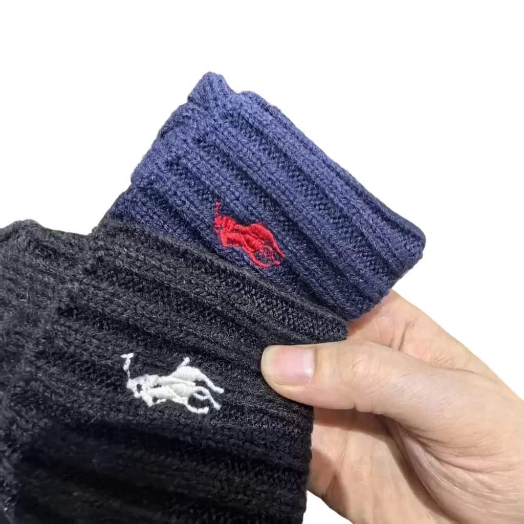 Polo Ralph Lauren Wool Beanie Black White Label OKLU20262080