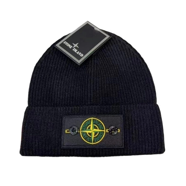 Stone Island Knitted Hat Stone Green Black OKLU20262128