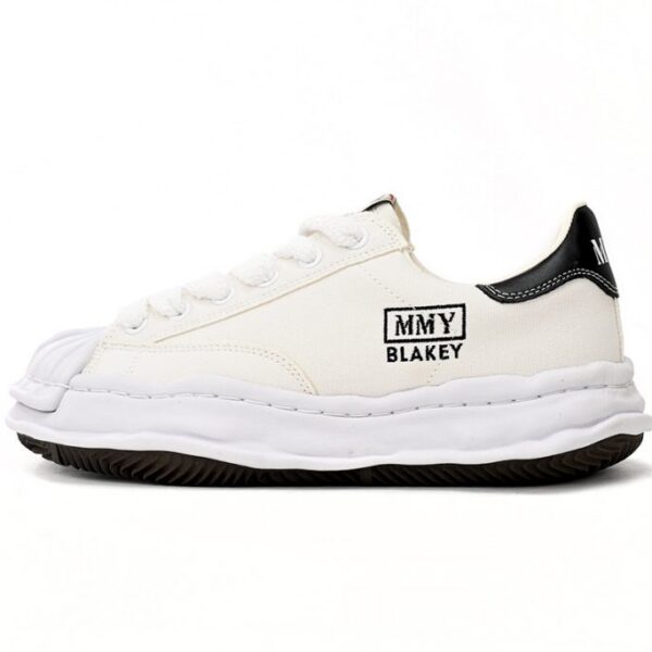 Maison Mihara Yasuhiro Blakey OG Sole Canvas Low All White Black Tail OKLU2026212