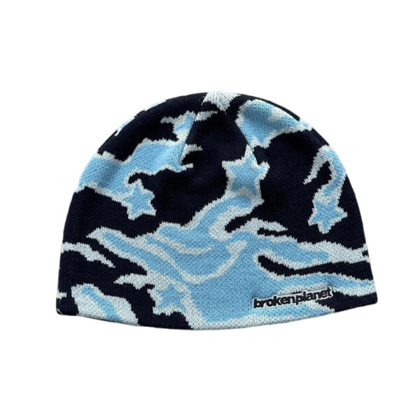 Broken Planet Camouflage Knitted Hat Camouflage Blue Black OKLU20262141