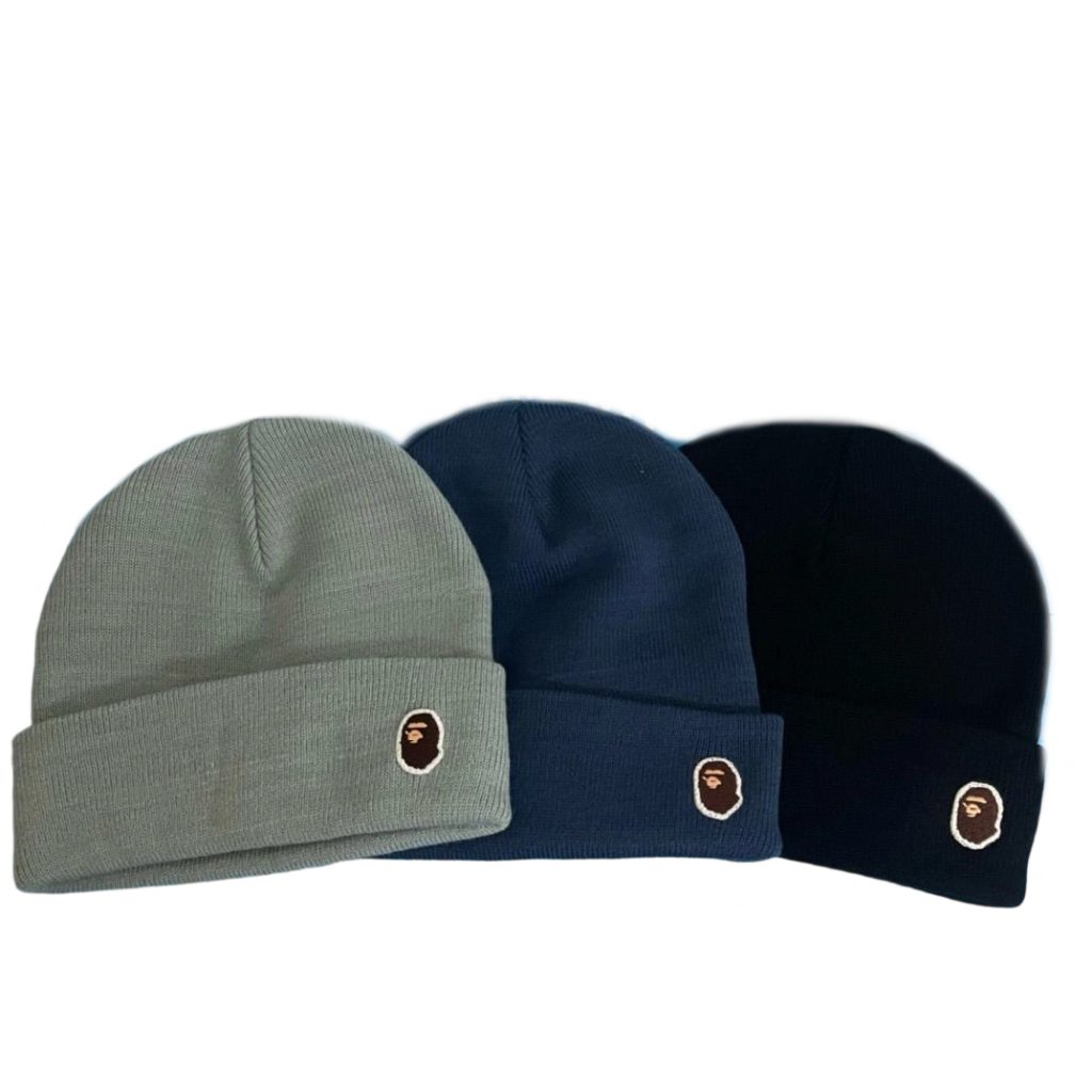Bape Autumn/Winter New Knitted Hat Grey/Deep Blue/Black OKLU20262151